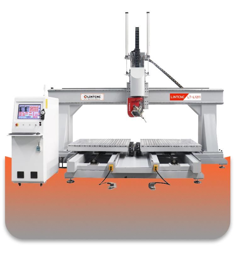 5 Axis Machining Center Carving Machine 3D Foam Wood Metal Milling Machine Rotating Head