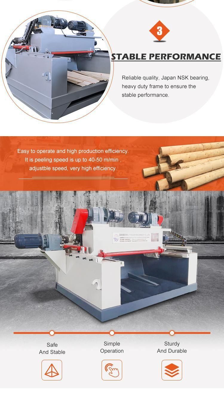 Veneer Production Line Wood Log Debarking/Peeler/Veneer Stacker Woodworking Machinery Cheap Price List