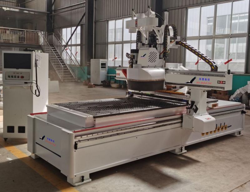 1530 Automatic Change Tools Atc CNC Router Nesting Woodworking Machinery with Diagonal Cutting Saw Oblique Cutting, Vertical Cutting, Diagonal Cutting, Horizont