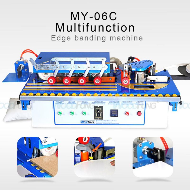 Woodworking Automatic Manual 0.3-3mm PVC Plywood Edge Bander Machine