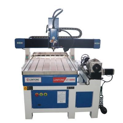 Machinery 6090 CNC Router 1.5kw Spindle with Side Rotary Device 4 Axis 3D Wood Cutting Engraver