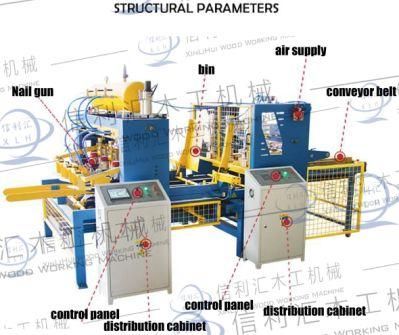 Tray Nailing Equipment 9022 Pier Block Bottom Plate Connecting Machine Wood Block Machine