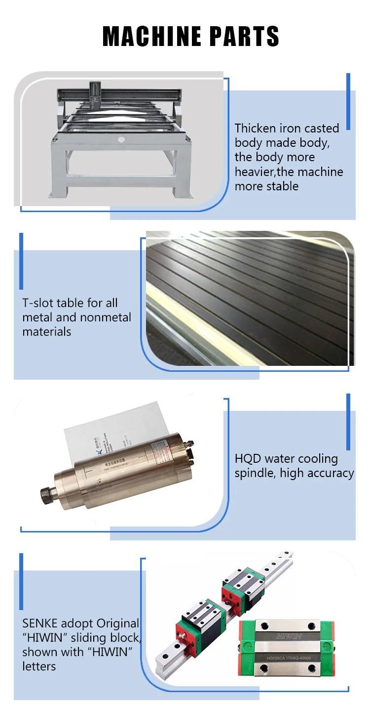 Senke Ska-1300*2500mm CNC Router Wood Plastic Acrylic Aluminum Cutting Engraving Machine