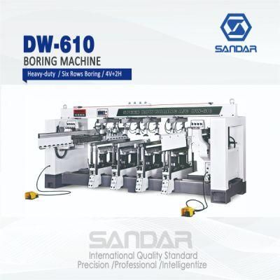 Automatic Woodworking 6-Rows Boring and Drilling Machine