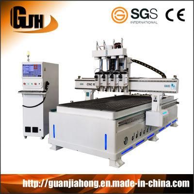 1325-4 Wood CNC Router Multi Process, 4 Spindle CNC Engraving Machine, Furnture Cutting Machine