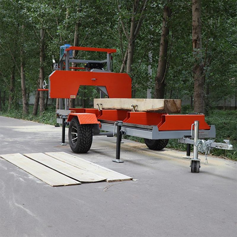 High Quality Portable Gasoline with Trailer Diesel or Bandsaw Mobile Wood Machine Chainsaw Sawmills Electric