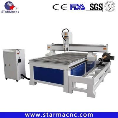 China CNC Factory 1300X2500mm Furniture Wood MDF Cylinder CNC Router with Rotaties Engraving Cutting CNC Router