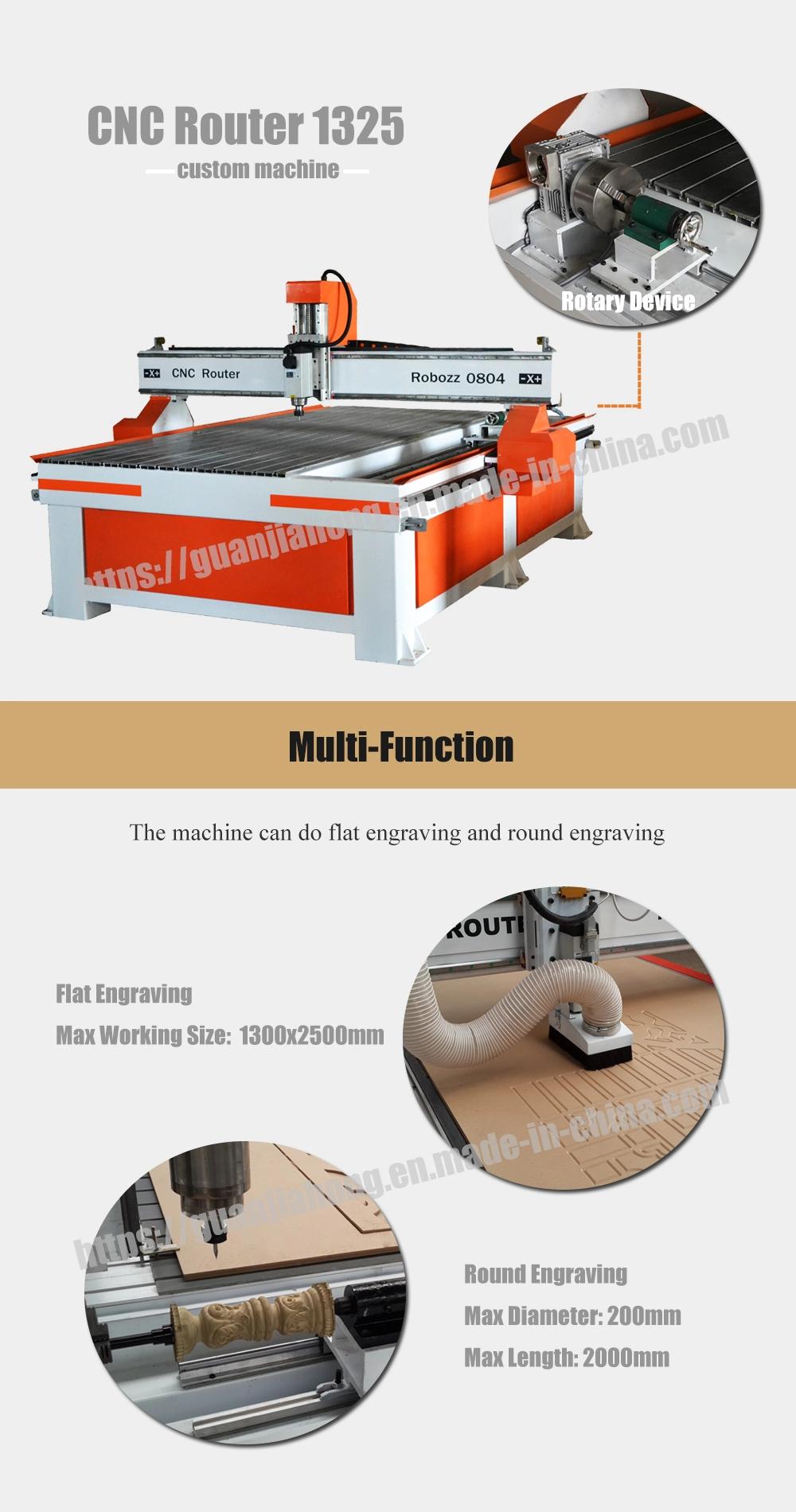 3D and 2D Engraving Machine, 1325 CNC Router with Rotary for Wood Carving