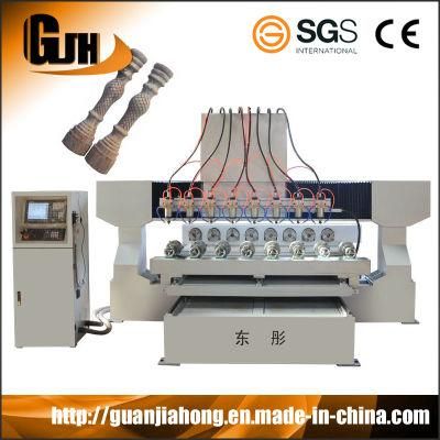 2012-8, Multi-Spindle, Wood, Soft Metal, 3D Rotary 4 Axis CNC Router