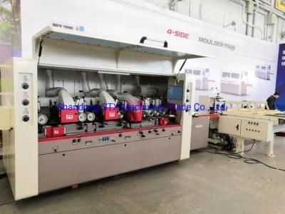 Six Head Four Side Moulder Machine High Speed for Wood Floor Processing