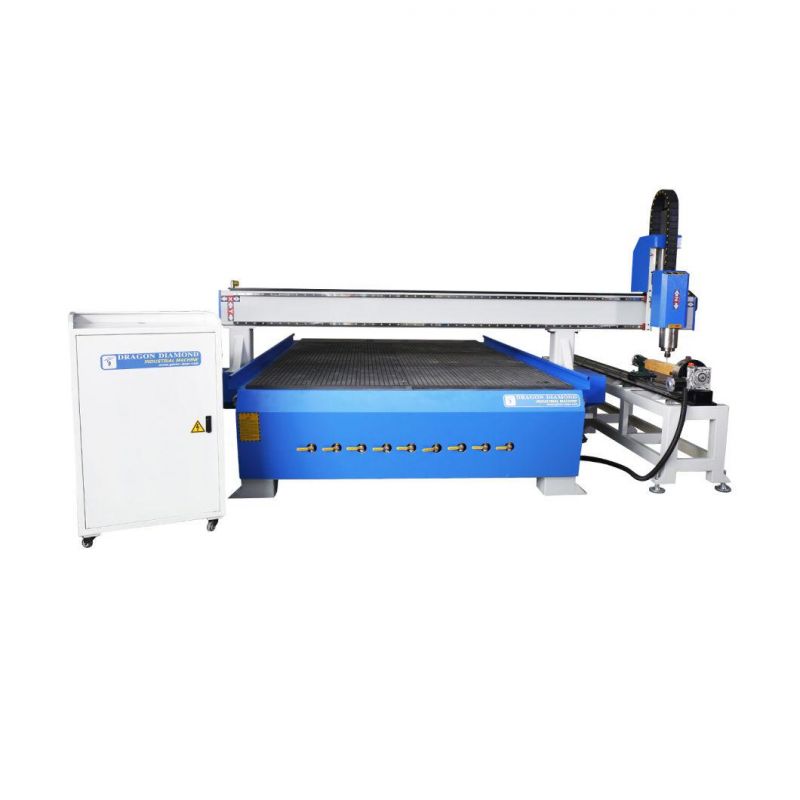 1325r 2030r Wood CNC Router with Rotary Fixture for Cylinder