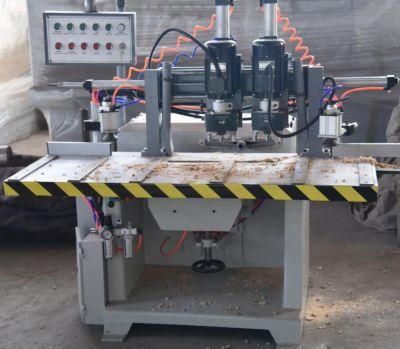 Door Lock Milling Machine for Wood Door Production with Double Heads