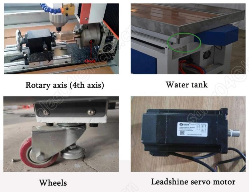 2.2kw/3.0kw Water Cooling Spindle 4axis 3D CNC Router 6090 9012 1218 1325 Engraving Machine