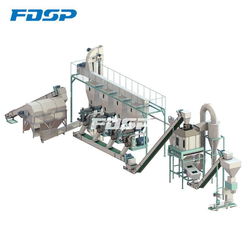 Professional Biomass Pellet Production Line with Sludge and Sawdust