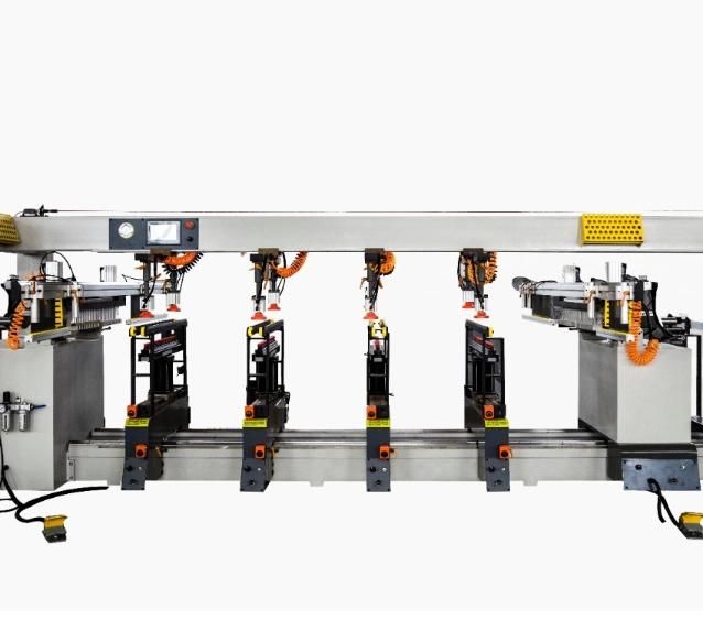 6 Rows Line Drilling Boring Woodworking Machine for Making Wardrobe