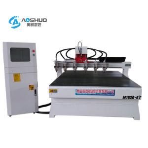 High Precision Model RF-326 Multi Head 6 Spindle CNC Router Relief Engraving Machine for Cabinet Door