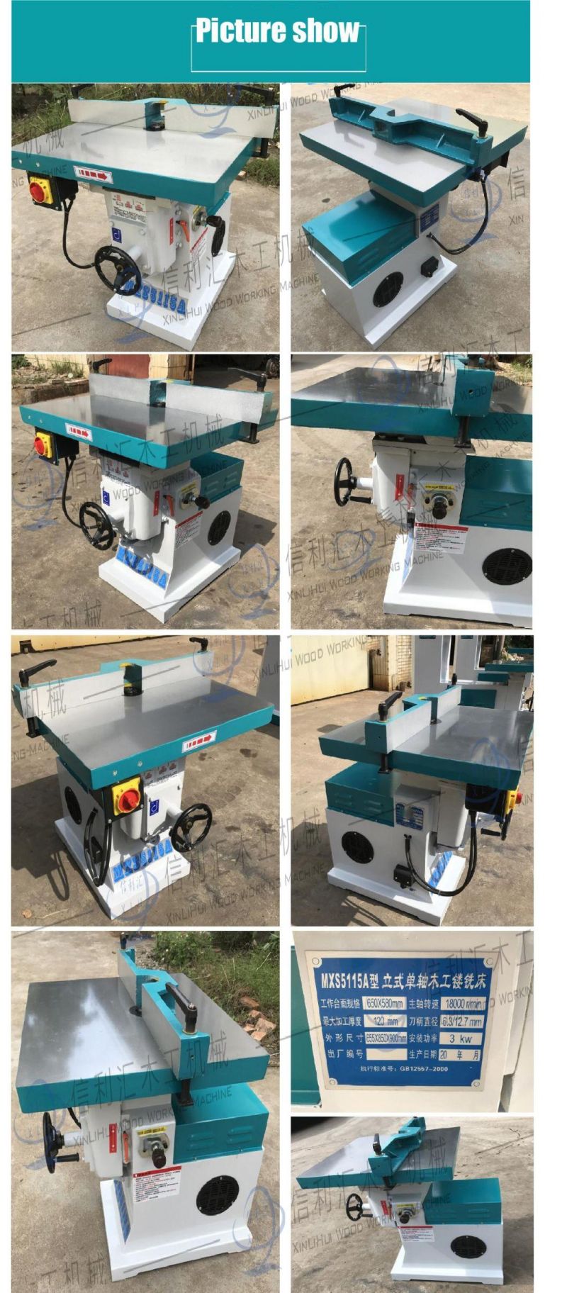 Sliding Table Milling Machine / Drilling Edge Milling Machine / Grinding Milling Table Router Guard for Milling Machines Working Whit Spindle