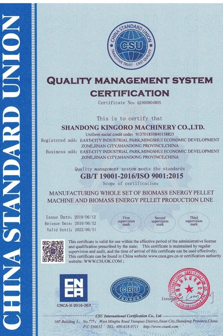 Ce ISO SGS Certificated Quality 1.5t/H -2.5t/H Biomass Wood Pellet Manufacturing Equipment