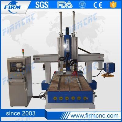 High Speed 1325 4 Axis Atc Linear Atc CNC Router with Drilling Saw for Chairs Furniture Door