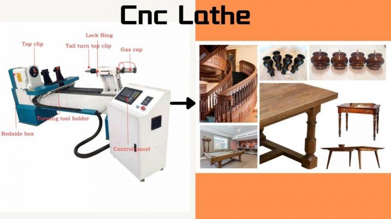Manual Lathe Woodworking Turning Lathe CNC Router Machine for Rome Column Making Factory Supply Mold Making