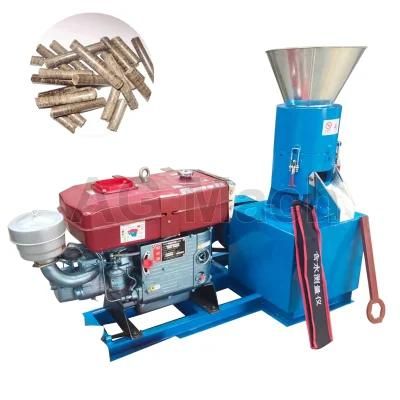 Flat Die Diesel Engine Driven Wood Pelleting Machine