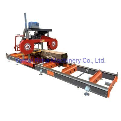 Mobile Saw Mill Gasoline Engine Powered Horizontal Portable Sawmill