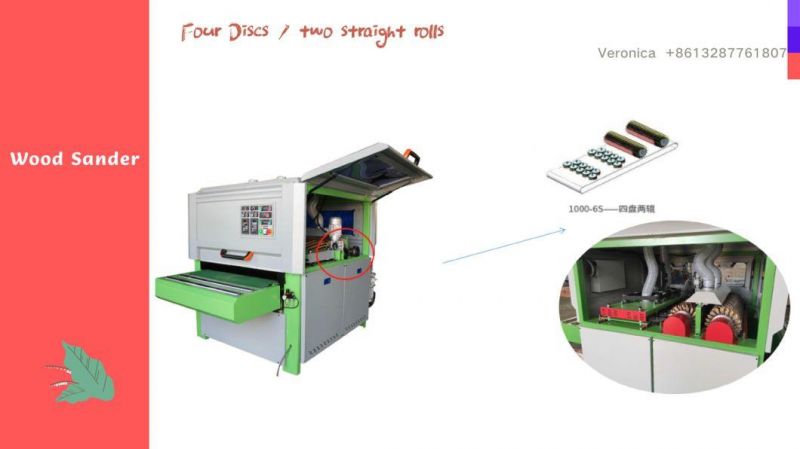 Gd1000 Width Wood Door Cabinet Automatic CNC Brush Polish Sanding Machine for Sale