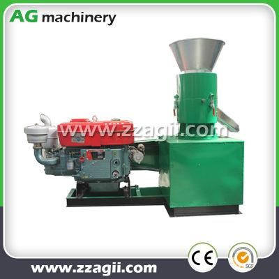 Ce Approved Portable Flat Die Diesel Engine Wood Sawdust Pellet Making Mill