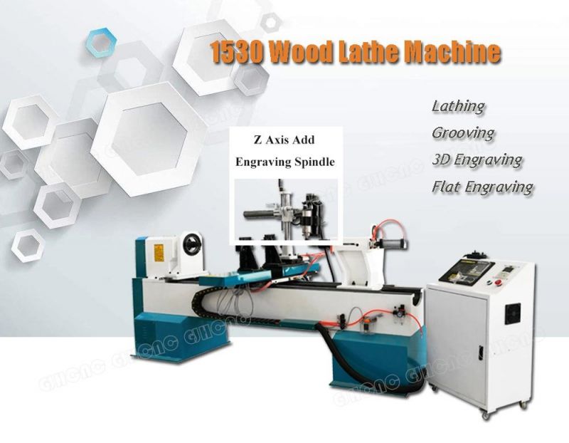 CNC Wood Turning Lathe for Turning Wooden Legs, Staircase, Baseball Bet