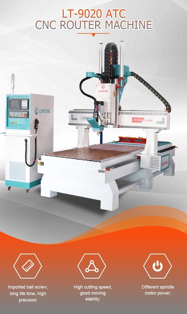 4 Axis 3 Axis CNC Milling Drilling Cutting CNC 1325 4X8FT Machine with Atc Spindle for Wood Solid anel