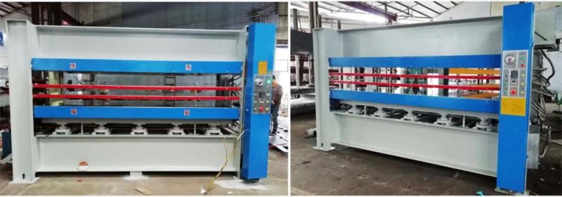 ZICAR 100T mdf melamine laminating hydraulic hot press machinery JY3848AX100 for woodworking door furniture