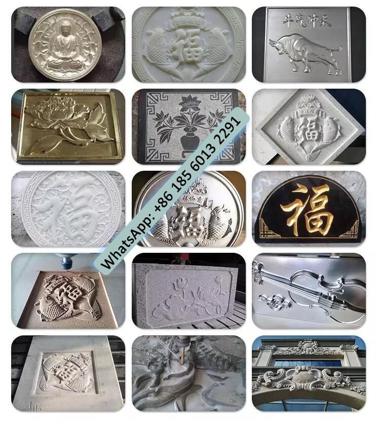 Stone Metal Carving CNC Router 6090 with 4th Axis for Tile, Granite, Marble, Cement Board