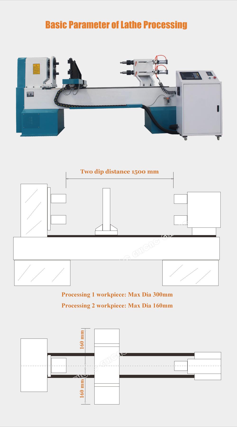 1516 CNC Lathe, Wood Turning Lathe,