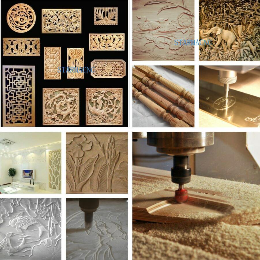 Vacuum Table Wood CNC Router Atc Bits Change for Cabinet Wood Door
