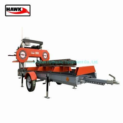 Horizontal Wood Working Portable Band Sawmill Sawmill Trailer