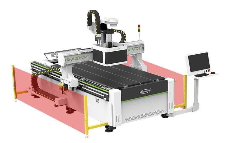 4 Axis Atc CNC Wood Router Machine for Computer Cabinet Making