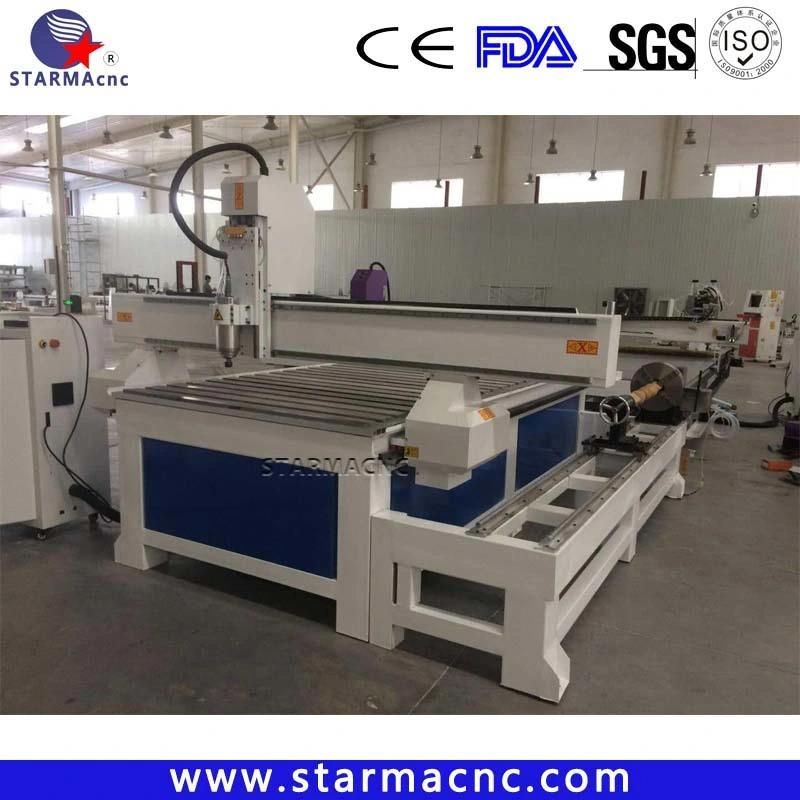 China CNC Factory 1300X2500mm Furniture Wood MDF Cylinder CNC Router with Rotaties Engraving Cutting CNC Router