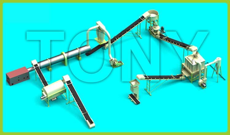 CE Certificated 4-6tph Biomass Pellet Production Line Straw Pellet Making Line Rice Husk Pellet Plant Ring Die Pellet Line Complete Wood Sawdust Pellet Line