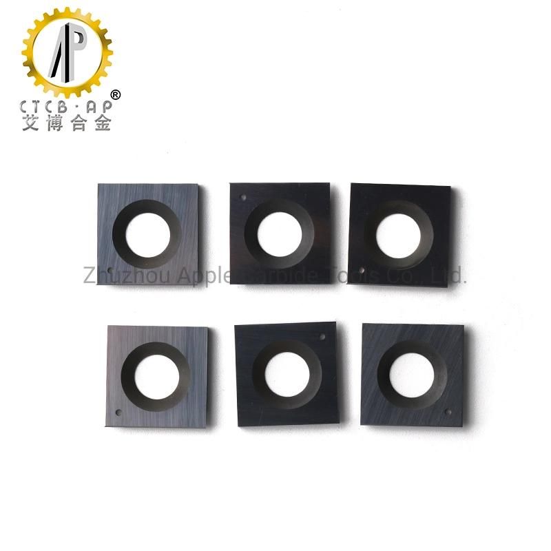 Square Carbide Inserts Cutters With Radius Face For Woodworking Spiral/Helical Planer Cutter