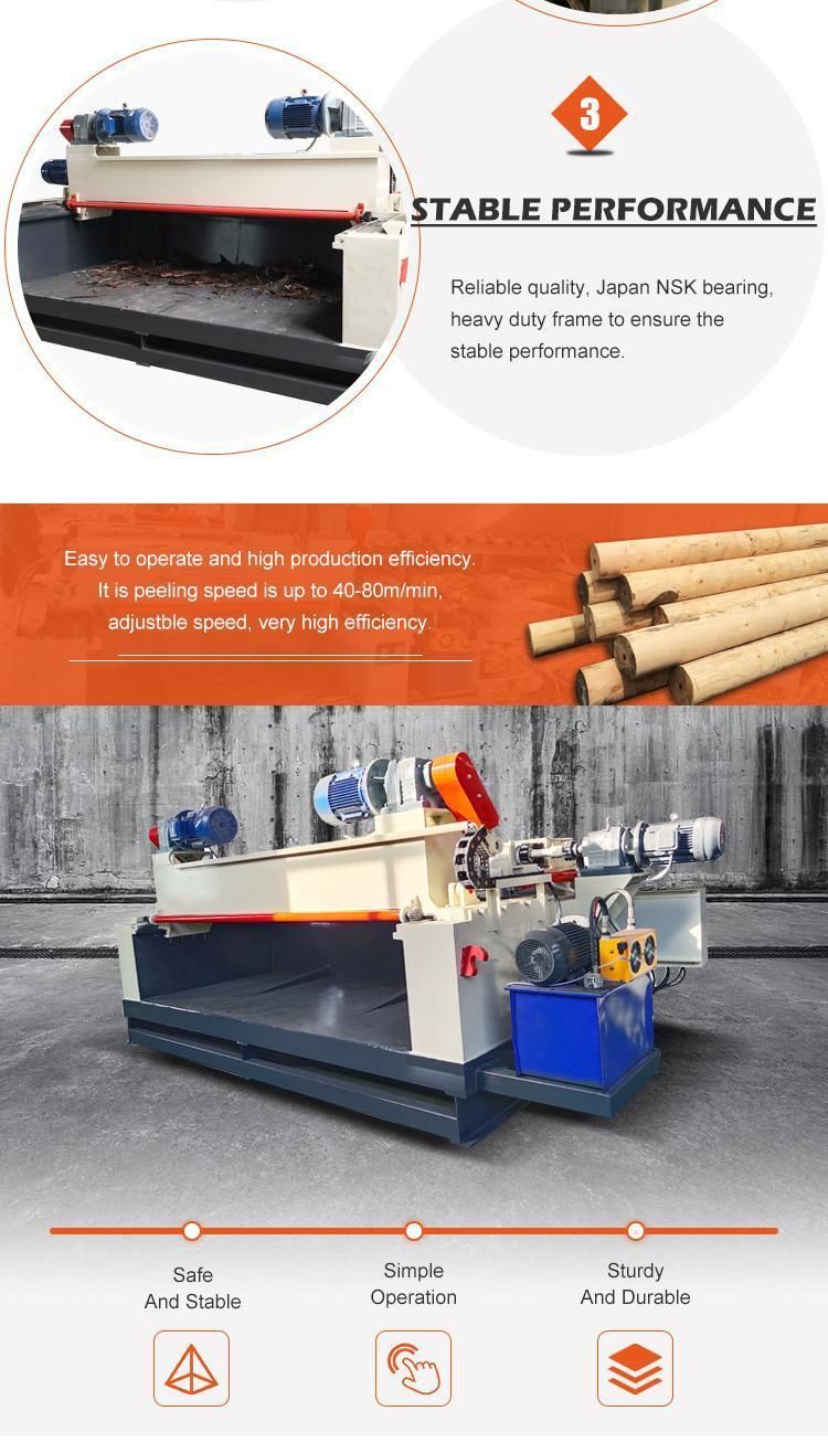 2600mm Log Debarker Woodworking Machine