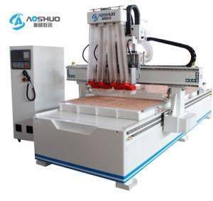Air-Cooled 6kw*4 Pneumatic Spindles CNC Router Cutting Carving Machine for Composite Door Processing Factory