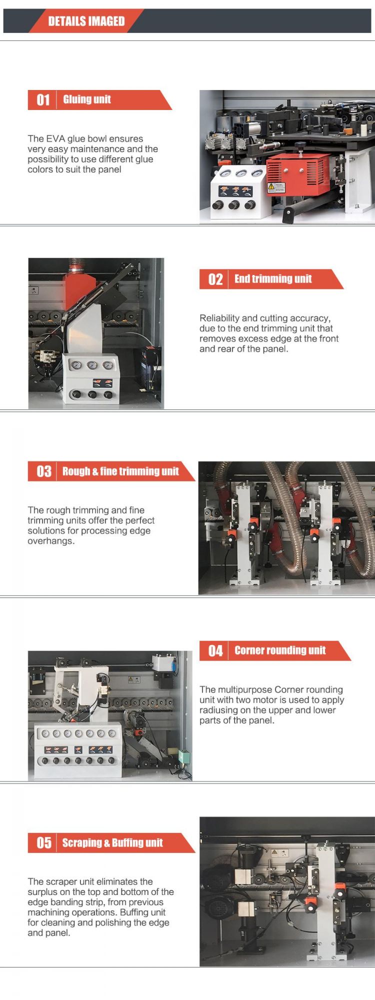 Dezmag Dez550c Automatic PVC Edge Banding Machine for Woodworking Machine