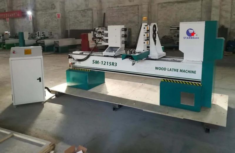 Chair Leg CNC Wood Lathe Turning Machine with 3 Knives Ce for Wholesale