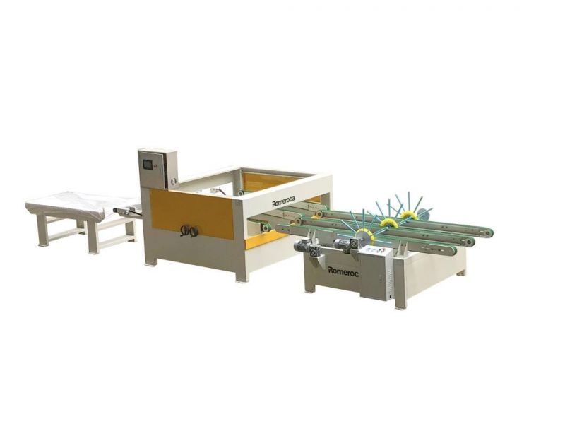 Woodworking Machine Plank Turnover Device with Roller Conveyor for Floor