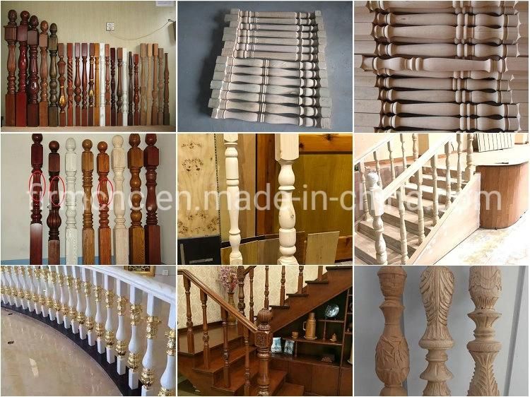 New Design Polishing Function Wood CNC Lathe Processing Stair Handrail Table Legs