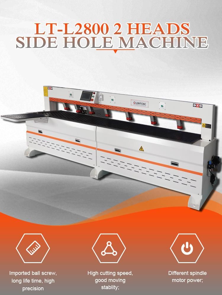 CNC Side Hole Woodworking Drilling Machine 2800mm Horizontal Wood Furniture Making Drilling Machine for Door Cabinet