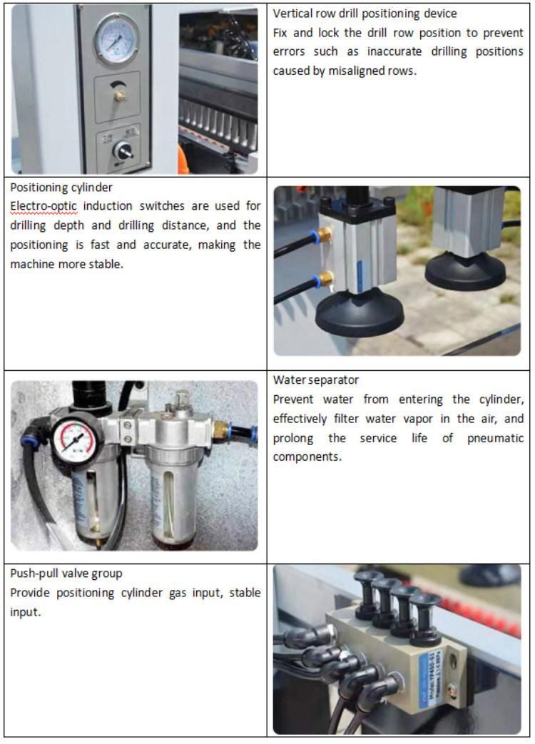 Mz73216 Six Rows of Woodworking Drilling Machines Wood Hole Drilling Machine