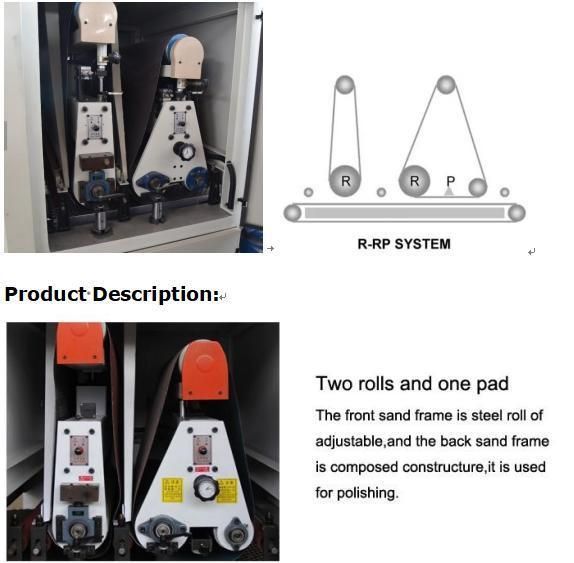 Woodworking Heavy Duty Wide Belt Sanding Machine Plywood Sanding Double Side