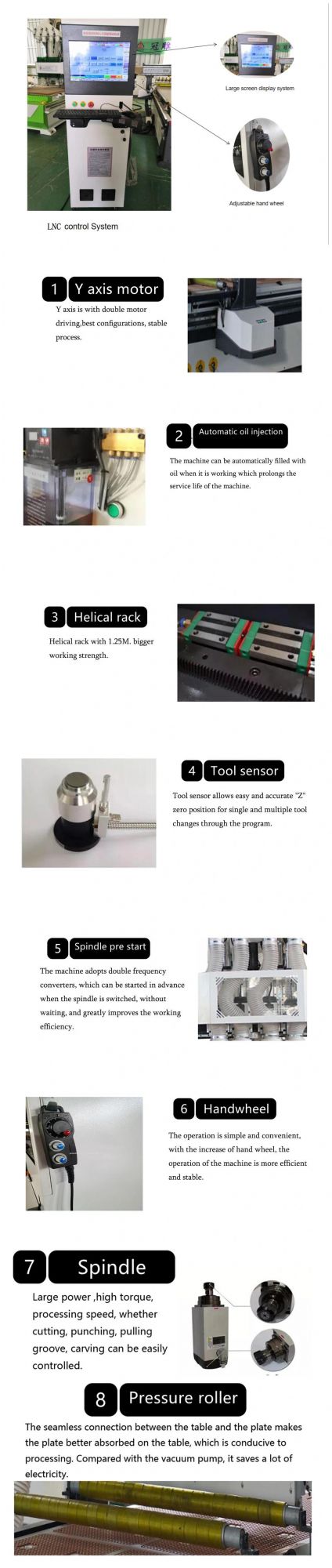 Four Processes CNC Engraving Machine CNC Router for Caving with Syntec Control System