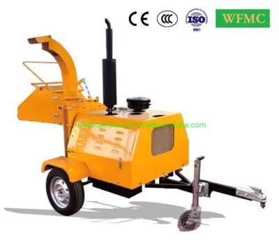 Safety Powerful 40HP Diesel Engine Chipping Machine Portable Wood Chipper Dh-40